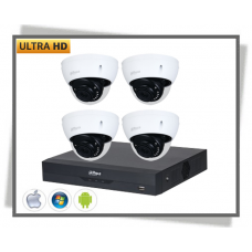 HDCVI Dahua 5MP Videoovervågning Ultra Dome Kamera Sæt 4